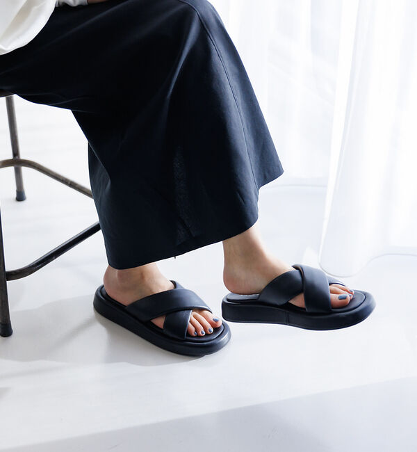 Rouge vif「【VINILO/ヴィニーロ】厚底クロスサンダル」|サンダル|