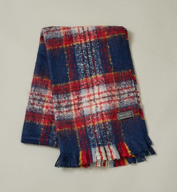Rouge vif「【Pierre Quioc / ピエールキオック】モヘア混チェックストール /」|マフラー|