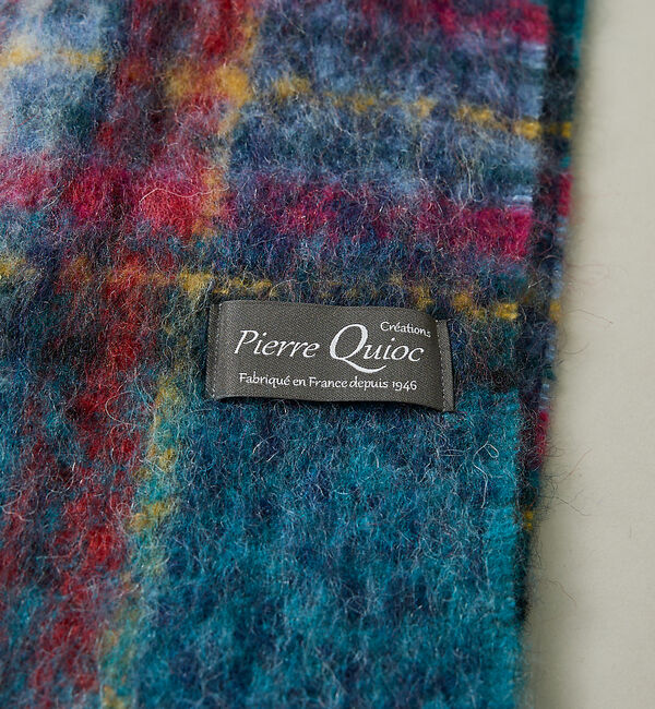 Rouge vif「【Pierre Quioc / ピエールキオック】モヘア混チェックストール /」|マフラー|
