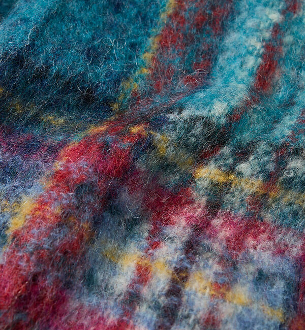 Rouge vif「【Pierre Quioc / ピエールキオック】モヘア混チェックストール /」|マフラー|