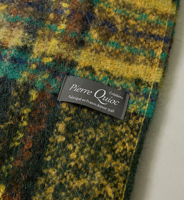 Rouge vif「【Pierre Quioc / ピエールキオック】モヘア混チェックストール /」|マフラー|