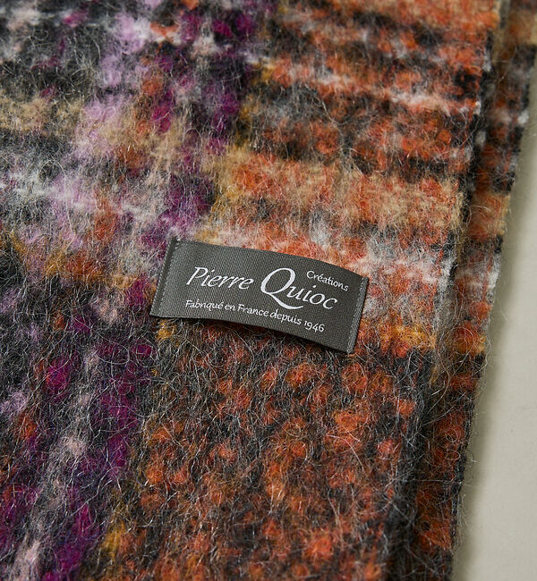 Rouge vif「【Pierre Quioc / ピエールキオック】モヘア混チェックストール /」|マフラー|