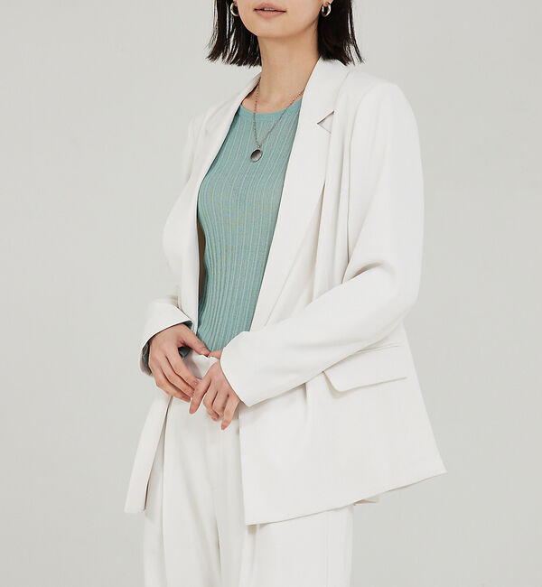 qualite「【セットアップ対応】マットサテンダブルジャケット」|その他|アイボリー