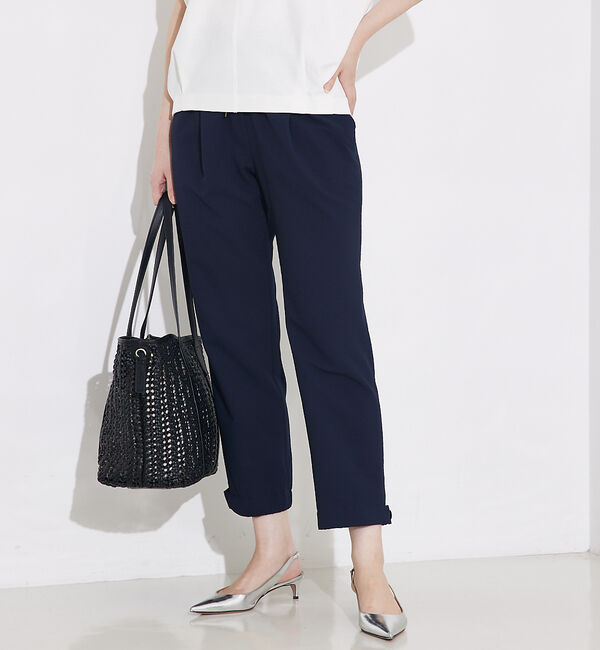 qualite「シアサッカーテーパードパンツ」|その他|