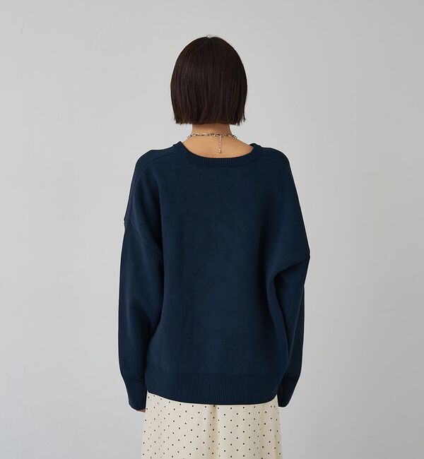 abahouse mavie「スウェットライク刺繍ニット」|ニット・セーター|