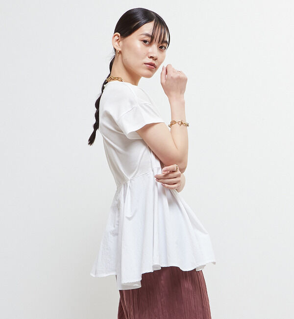 Soffitto「異素材使いプルオーバー」|Tシャツ・カットソー|