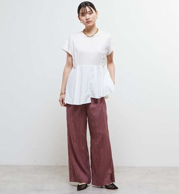 Soffitto「異素材使いプルオーバー」|Tシャツ・カットソー|