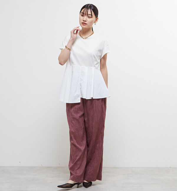 Soffitto「異素材使いプルオーバー」|Tシャツ・カットソー|