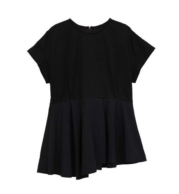 Soffitto「異素材使いプルオーバー」|Tシャツ・カットソー|ブラック