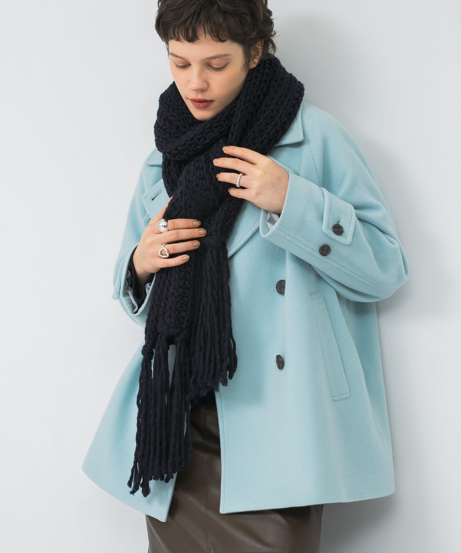 URBAN RESEARCH「Fratelli Talli　フリンジニットマフラー」|マフラー|