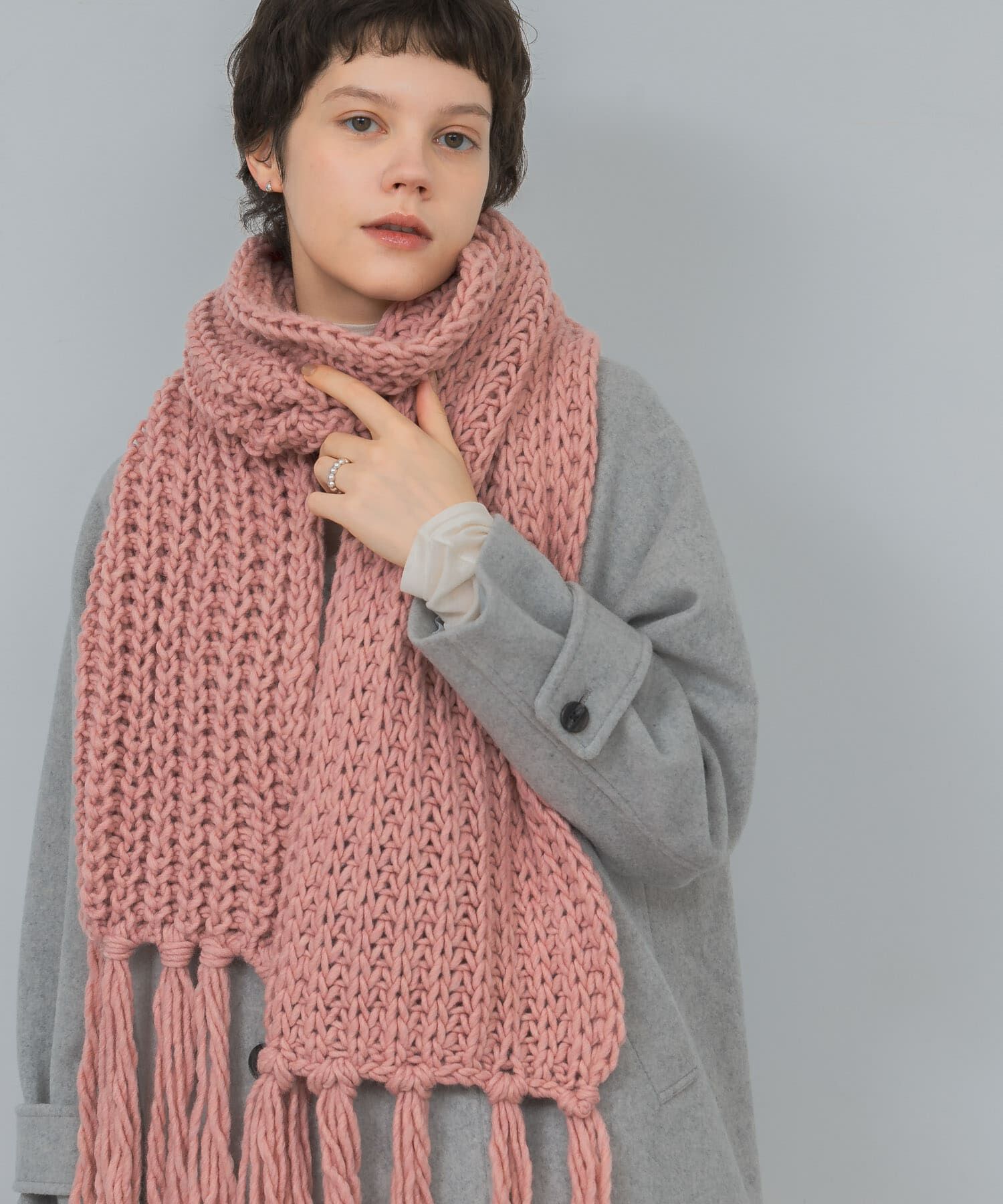 URBAN RESEARCH「Fratelli Talli　フリンジニットマフラー」|マフラー|