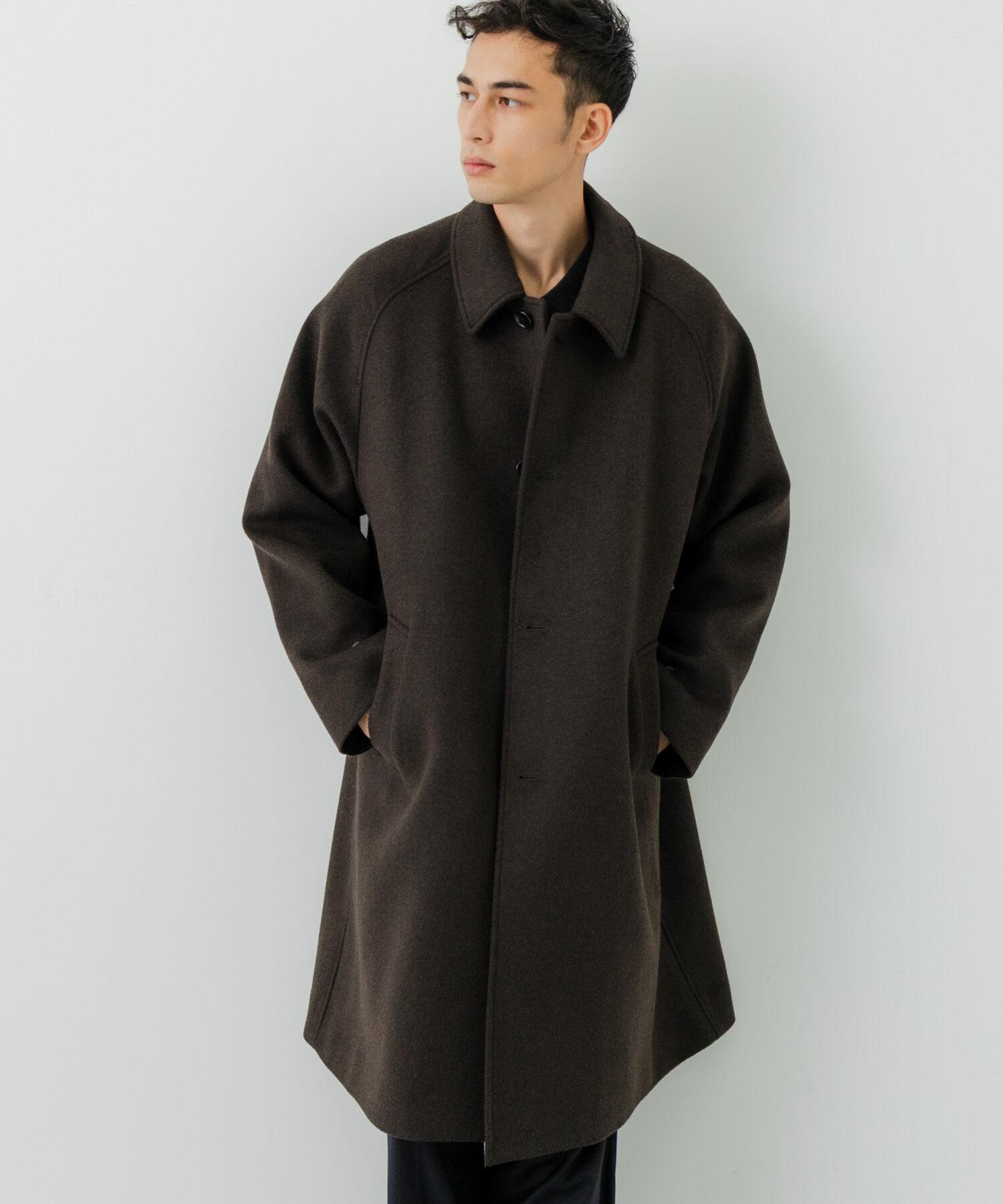URBAN RESEARCH「WOOL BAL COLLAR COAT」|ステンカラーコート|