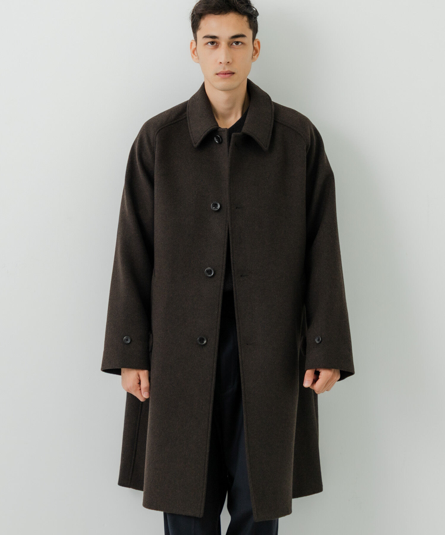 URBAN RESEARCH「WOOL BAL COLLAR COAT」|ステンカラーコート|