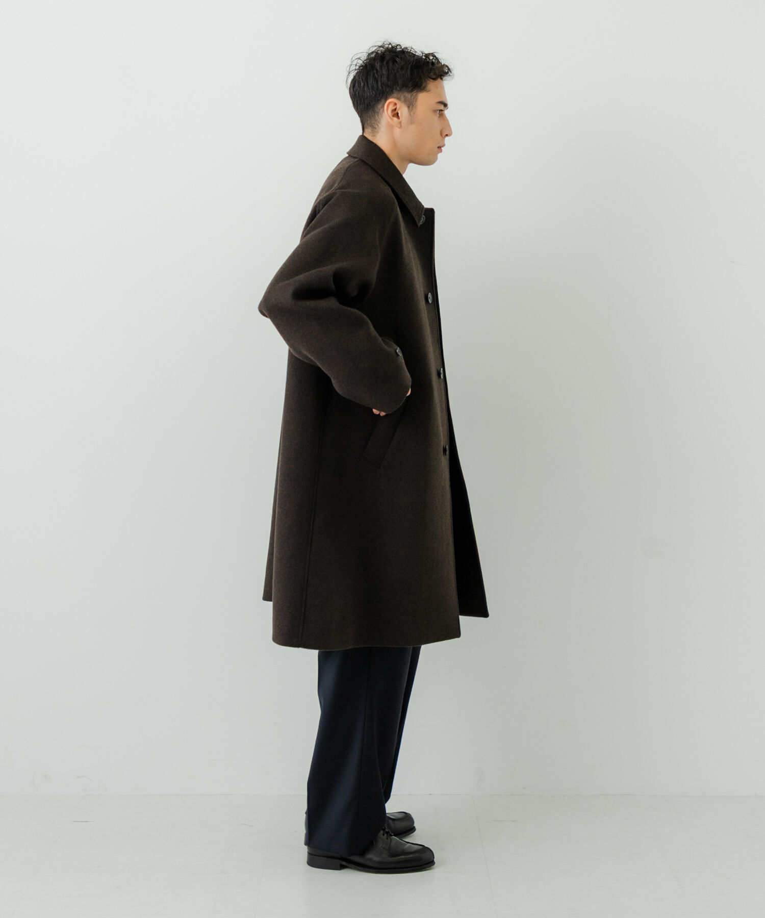 URBAN RESEARCH「WOOL BAL COLLAR COAT」|ステンカラーコート|