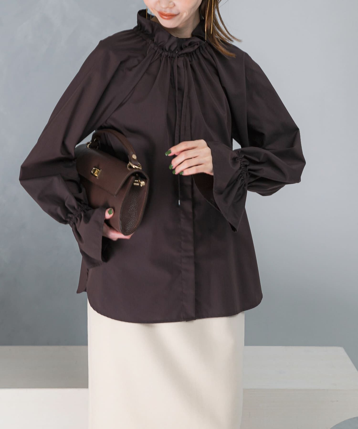 URBAN RESEARCH ROSSO「フリルカラーブラウス」|シャツ・ブラウス|