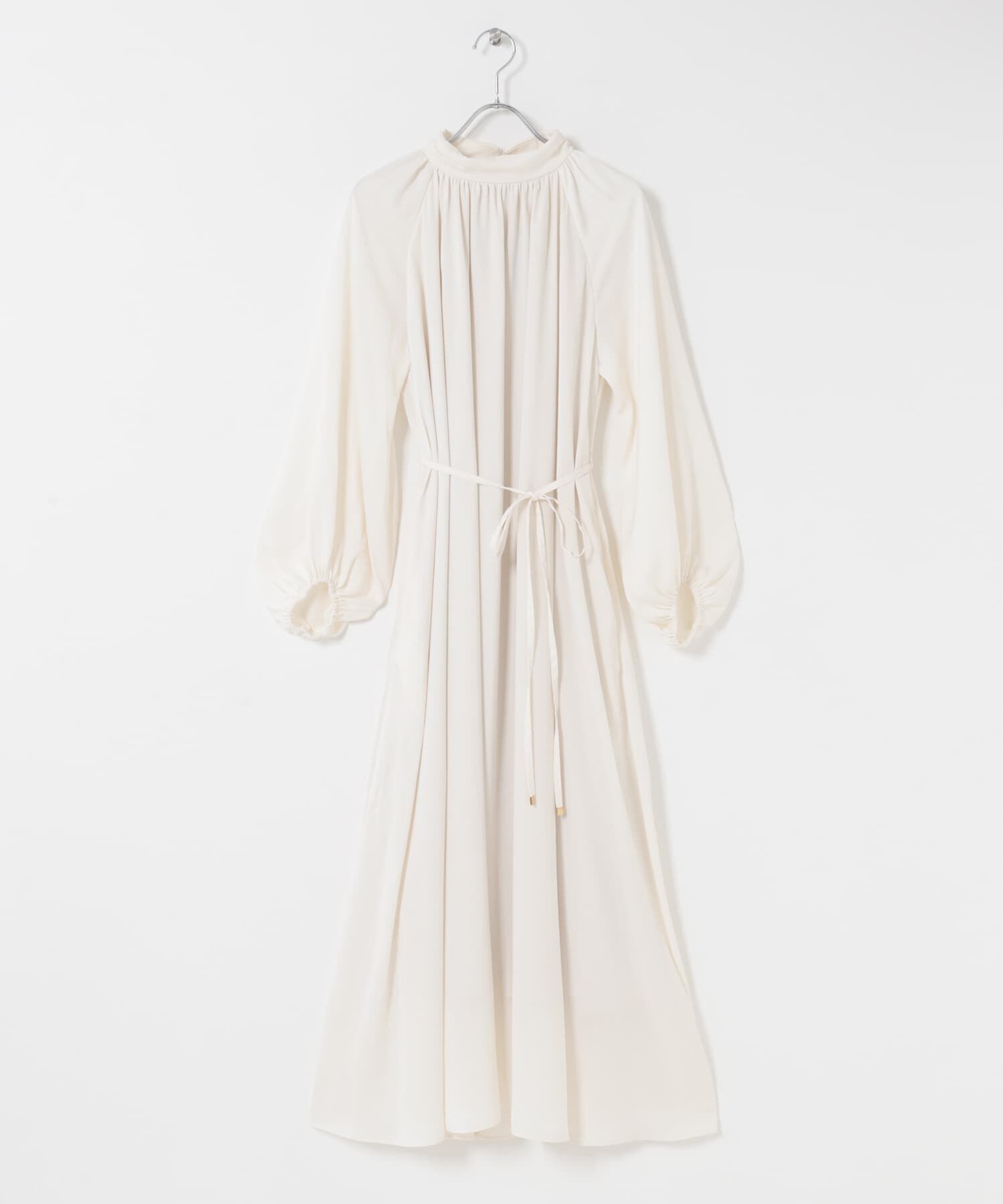 URBAN RESEARCH ROSSO「ハイネックギャザーサテンドレス」|ワンピース|