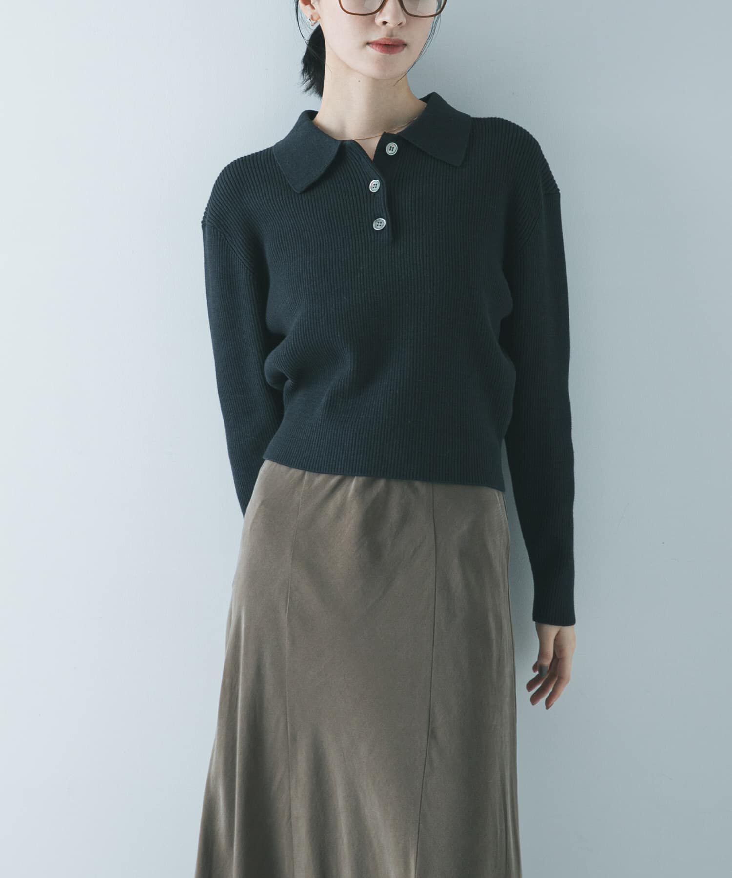 URBAN RESEARCH「コットンシルクポロ衿ニット」|ニット・セーター|