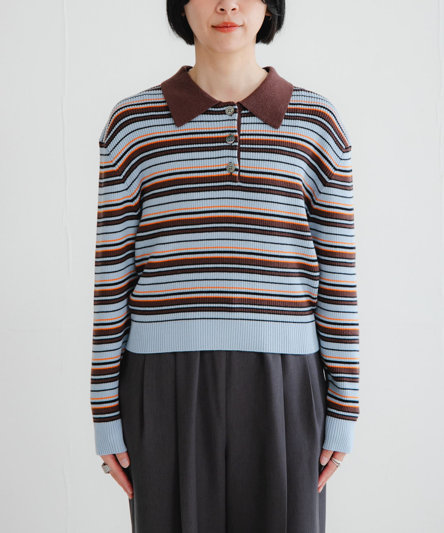 URBAN RESEARCH「コットンシルクポロ衿ニット」|ニット・セーター|