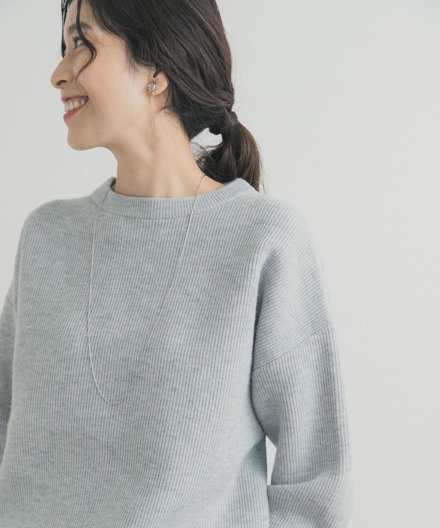 URBAN RESEARCH DOORS「針抜きダブルフェイスニット」|ニット・セーター|