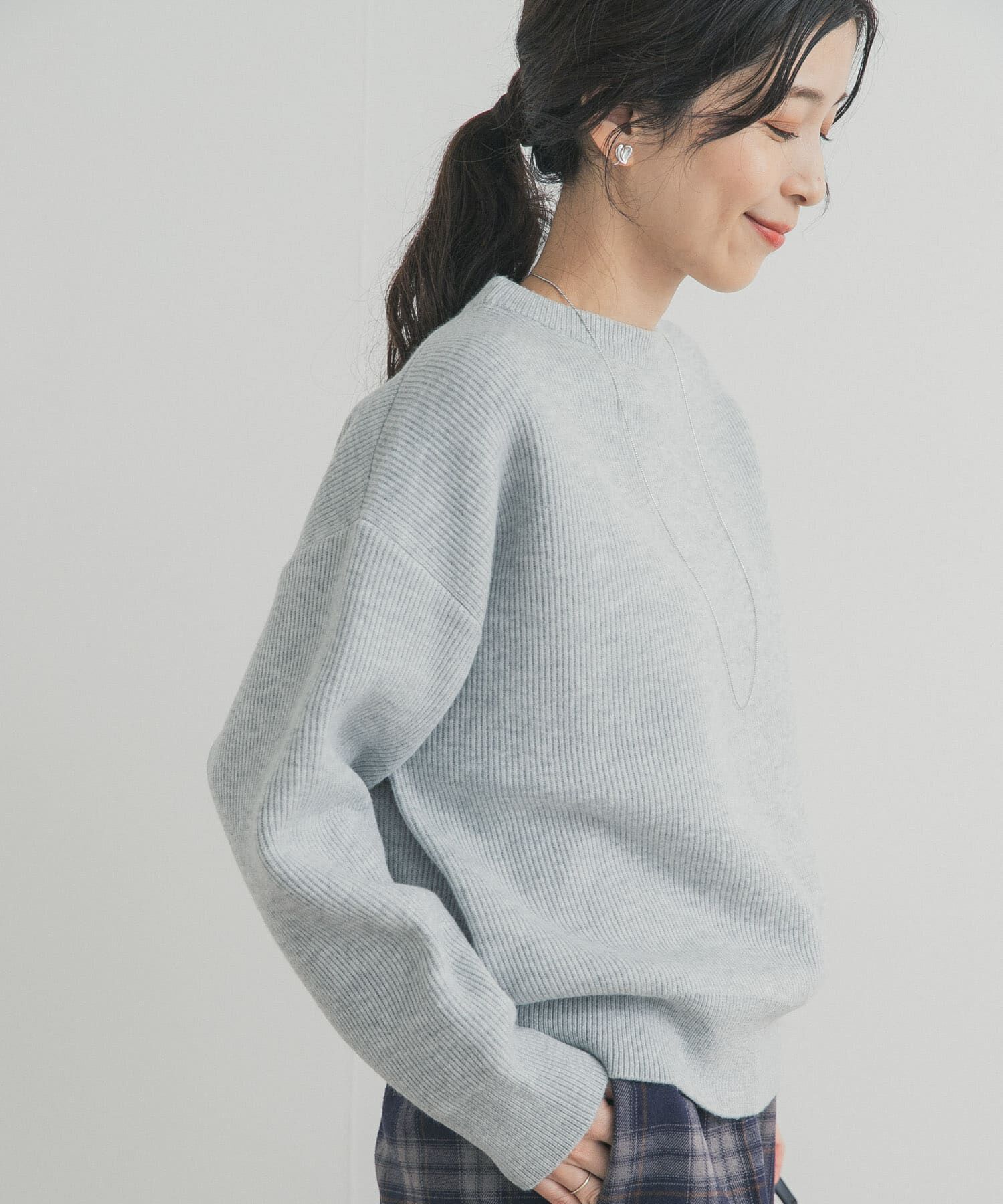 URBAN RESEARCH DOORS「針抜きダブルフェイスニット」|ニット・セーター|