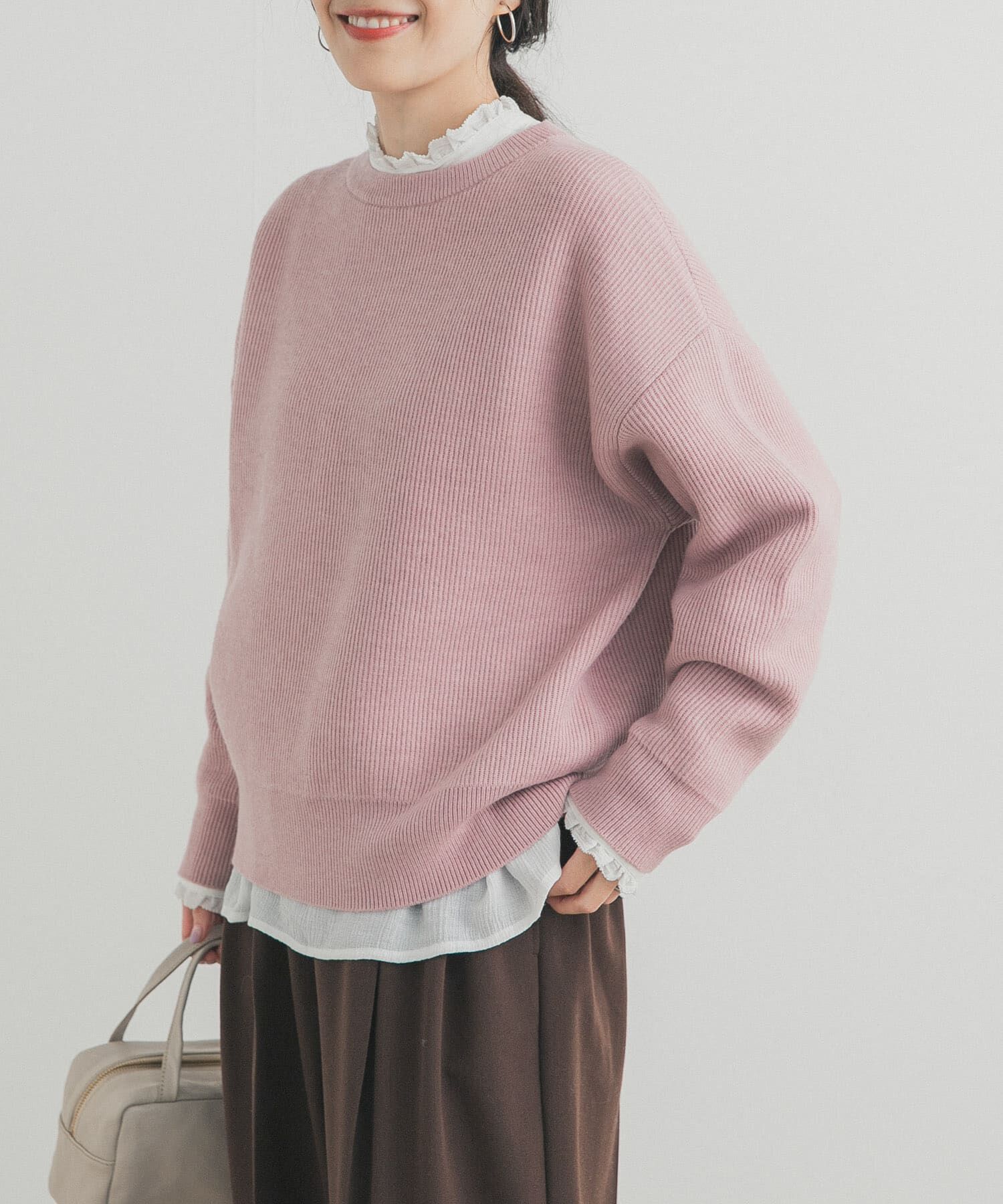 URBAN RESEARCH DOORS「針抜きダブルフェイスニット」|ニット・セーター|