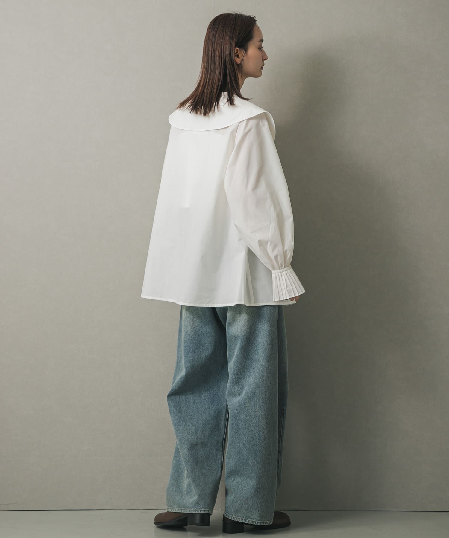 SENSE OF PLACE by URBAN RESEARCH「ビッグカラーカフスプリーツブラウス」|シャツ・ブラウス|