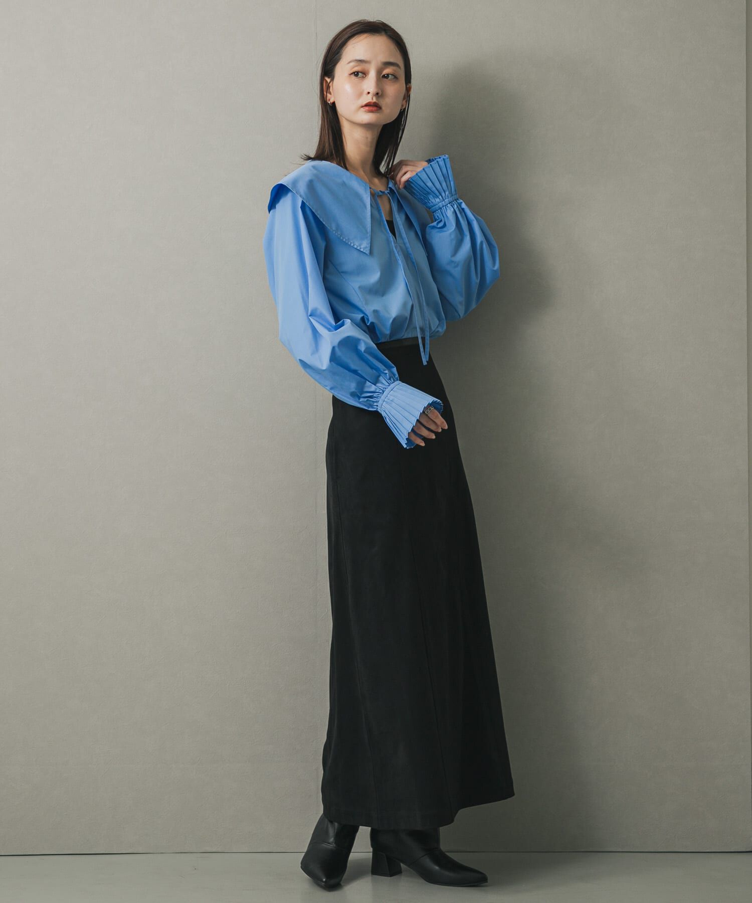 SENSE OF PLACE by URBAN RESEARCH「ビッグカラーカフスプリーツブラウス」|シャツ・ブラウス|