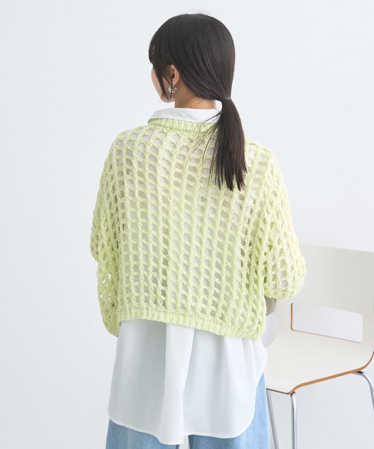 earth music&ecology「チュールヤーンメッシュニットプルオーバー」|ニット・セーター|
