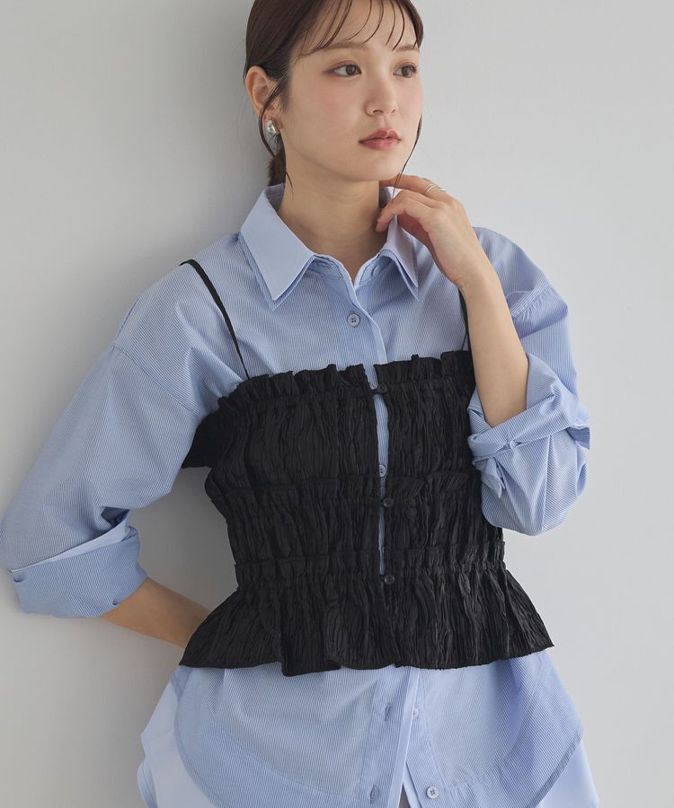 earth music&ecology「シャーリングビスチェ」|ベスト・ジレ|