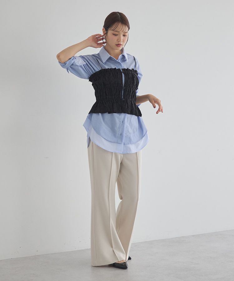 earth music&ecology「シャーリングビスチェ」|ベスト・ジレ|