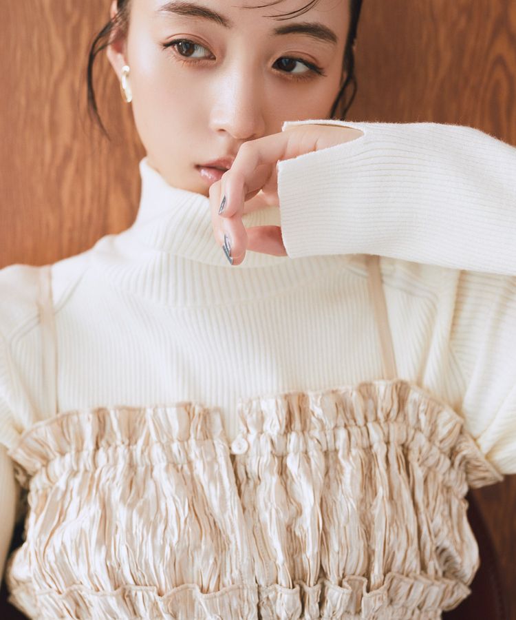 earth music&ecology「シャーリングビスチェ」|ベスト・ジレ|