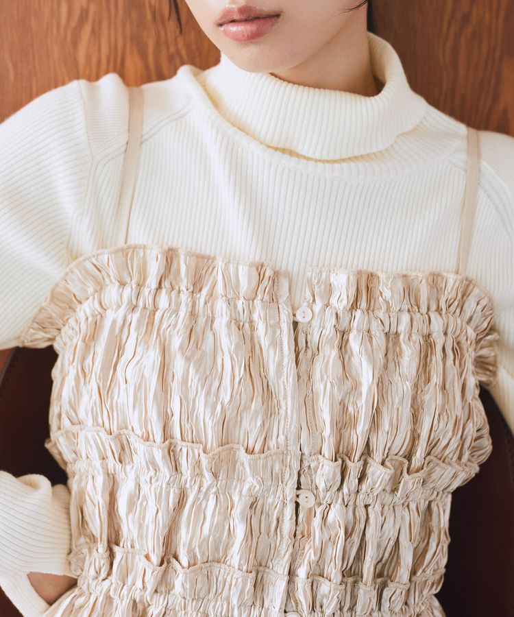 earth music&ecology「シャーリングビスチェ」|ベスト・ジレ|