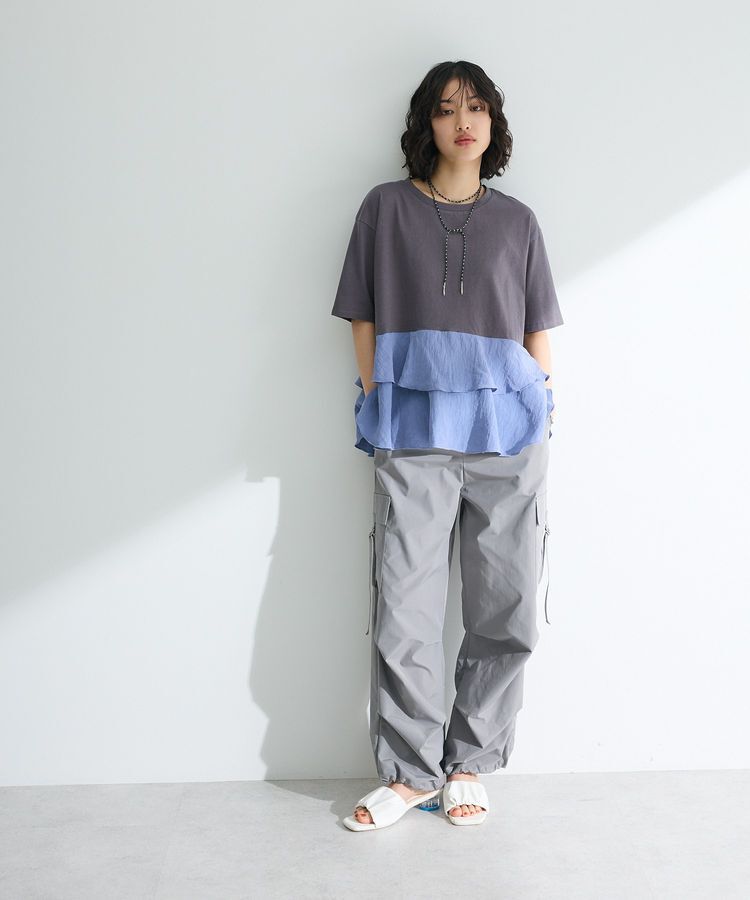 Green Parks「サテンティアードドッキングプルオーバー」|Tシャツ・カットソー|