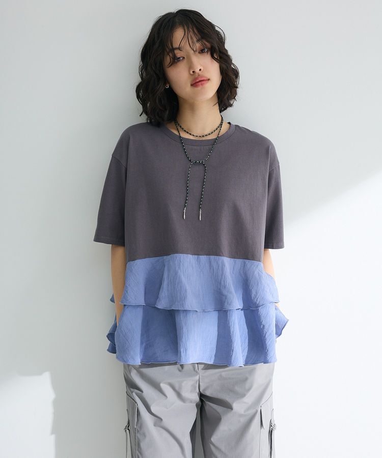 Green Parks「サテンティアードドッキングプルオーバー」|Tシャツ・カットソー|