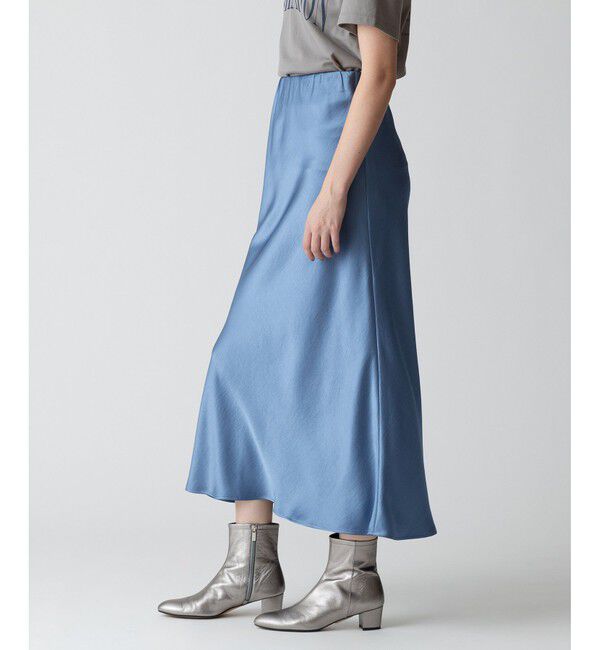 allureville「サテンバイヤスナロースカート」|スカート|