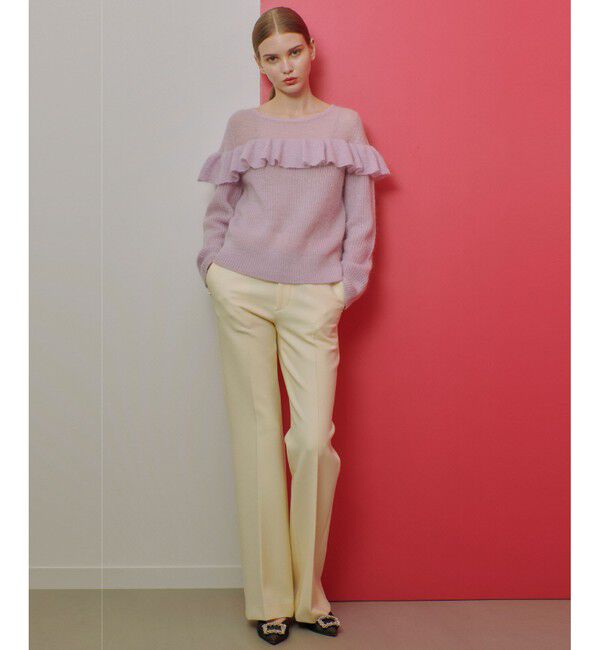 LOULOU WILLOUGHBY「【LOULOU WILLOUGHBY】ダブルクロスストレッチパンツ」|チノ|