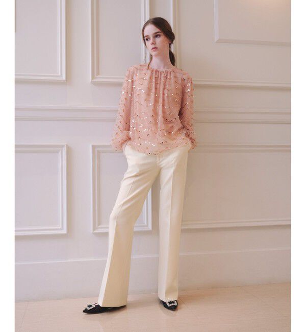 LOULOU WILLOUGHBY「【LOULOU WILLOUGHBY】ダブルクロスストレッチパンツ」|チノ|