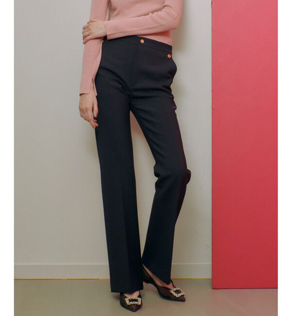 LOULOU WILLOUGHBY「【LOULOU WILLOUGHBY】ダブルクロスストレッチパンツ」|チノ|