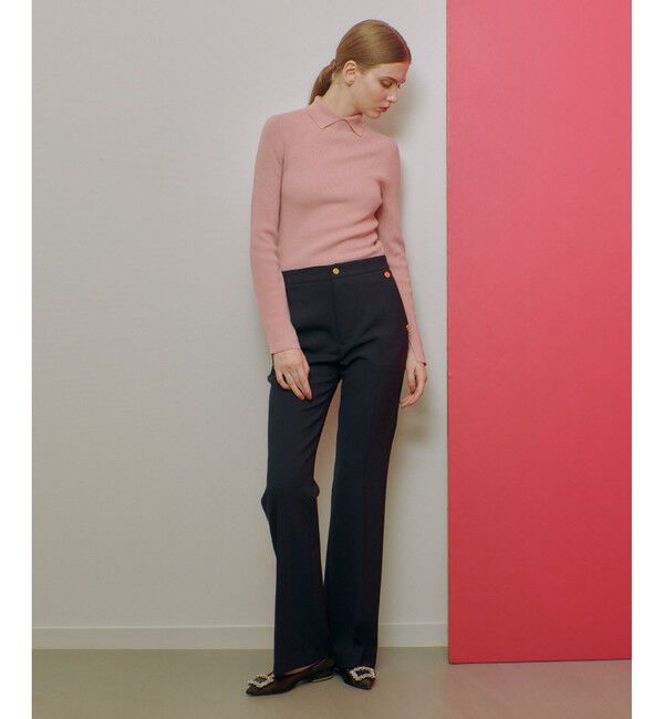 LOULOU WILLOUGHBY「【LOULOU WILLOUGHBY】ダブルクロスストレッチパンツ」|チノ|