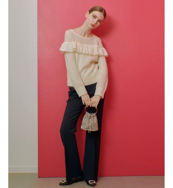 LOULOU WILLOUGHBY「【LOULOU WILLOUGHBY】ダブルクロスストレッチパンツ」|チノ|