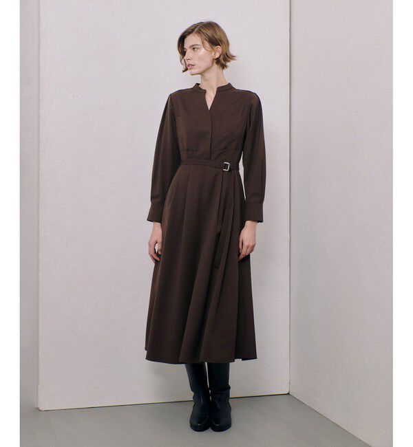 allureville「スタンドカラータックワンピース」|ワンピース|