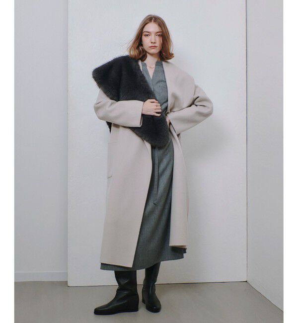 allureville「スタンドカラータックワンピース」|ワンピース|