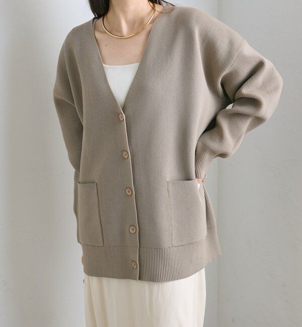  「【WEB限定/Du noir】スポンディッシュBIGVネックカーディガン」|カーディガン|