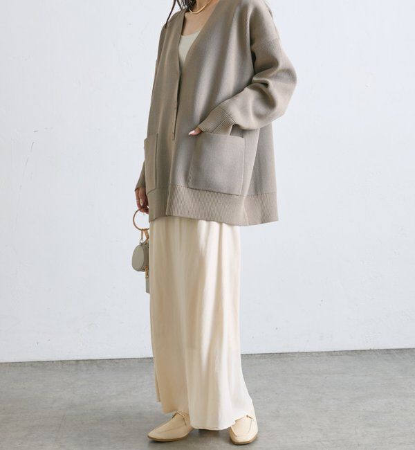  「【WEB限定/Du noir】スポンディッシュBIGVネックカーディガン」|カーディガン|