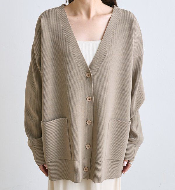  「【WEB限定/Du noir】スポンディッシュBIGVネックカーディガン」|カーディガン|