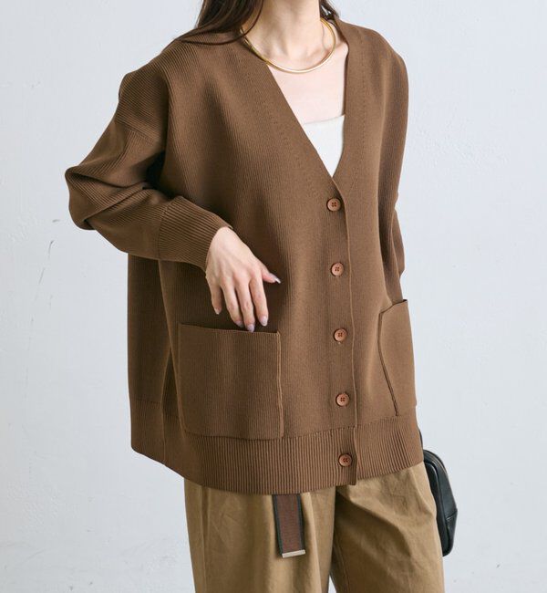  「【WEB限定/Du noir】スポンディッシュBIGVネックカーディガン」|カーディガン|