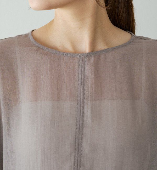  「シアーガーゼペプラムブラウス」|プルオーバー|