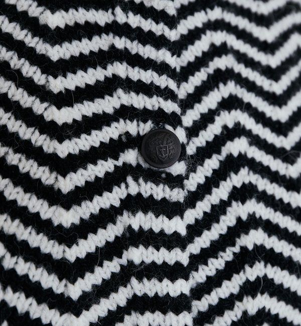  「ヘリンボーン編みニットカーディガン」|カーディガン|