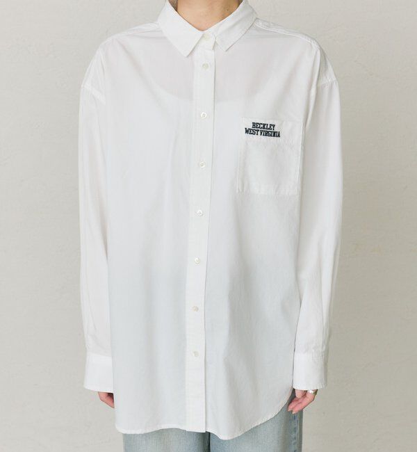  「コットンリヨセルロゴ刺繍シャツ」|シャツ・ブラウス|