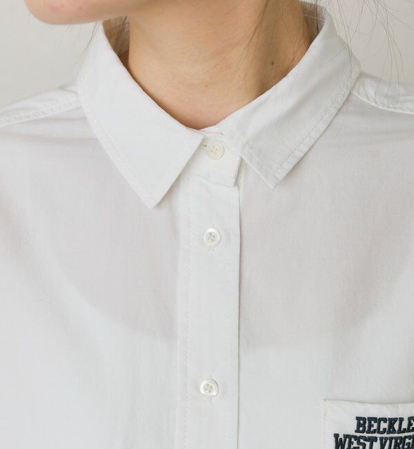  「コットンリヨセルロゴ刺繍シャツ」|シャツ・ブラウス|